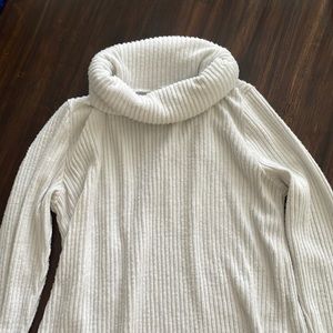 White Ribbed Sweater